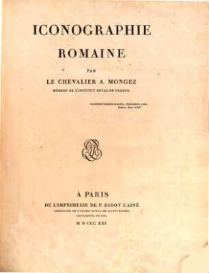 Iconographie romaine. 2, Empereurs, césars, tyrans, et leurs familles ; pt. 1