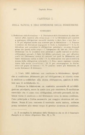 Capitolo I. Della natura e dell' estensione della fideiussione