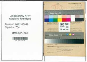 Entnazifizierung Karl Broerken , geb. 29.08.1910 (Angestellter)