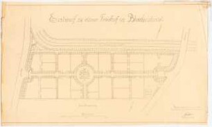 Friedhof, Bladenhorst: Entwurf Lageplan 1:500