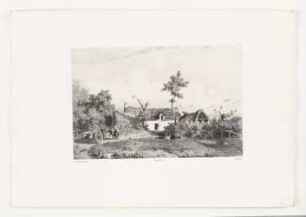 Bauerngut in Morbihan, Tafel 75 aus: "Les artistes contemporains", Band 4, Paris 1849