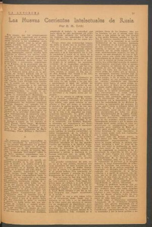 Las nuevas corrientes intelectuales de Rusia