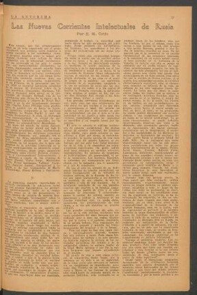 Las nuevas corrientes intelectuales de Rusia