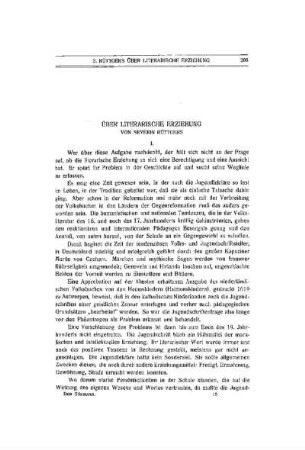 Über literarische Erziehung
