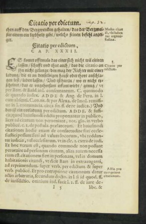Citatio per edictum, Cap. XXXII.