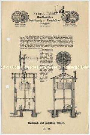 Wasserstation für die Königliche Eisenbahndirektion mit Windmotor