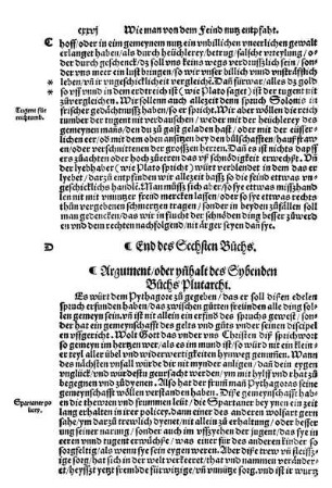[Plutarchi von Cheronea Sybent Büch. Von überiger unnützer Sorg.]
