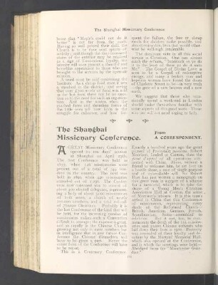 The shanghai missionary conference