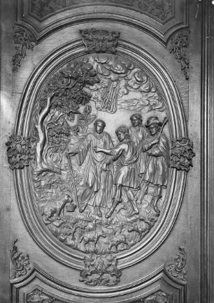 Sankt Gislenus macht die Waldung urbar