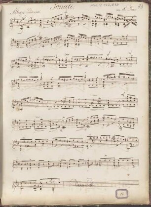 Sonatas, guit, D-Dur - BSB Mus.N. 122,628 : [caption title:] Sonate. // von A. Darr