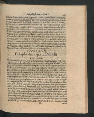 Caput XVIII. Paraphrasin cap. 12. Danielis continens.