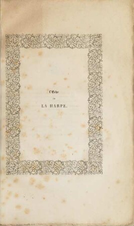 L'Echo De La Harpe.