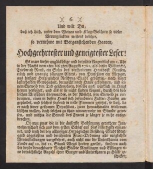 6-11, Hochgeehrtester und geneigtester Leser!