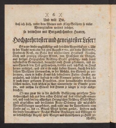 6-11, Hochgeehrtester und geneigtester Leser!
