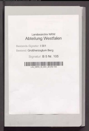 Vereinigung des Vestes Recklinghausen mit dem Arrondissement Essen