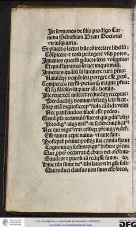 Si placet, o lector, hunc contrectare libellum, conspicere et totum perlegere usque potes...