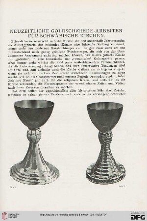 Nützliche Goldschmiede-Arbeiten für schwäbische Kirchen