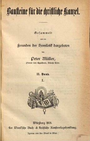 Bausteine für die christliche Kanzel. 2. 1878/79