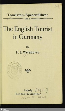The English Tourist in Germany
