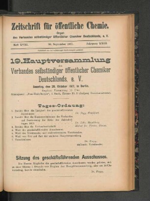 Heft XVIII, Jahrgang XXIII