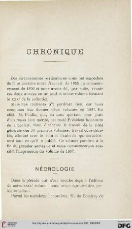 Chronique