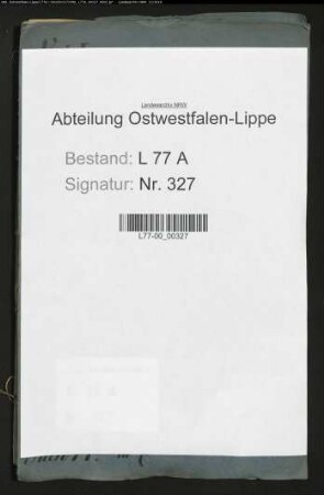 Anstellung der Assessoren beim Amt Schötmar, Bd. 1