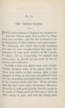 No. 14. The needle-maker