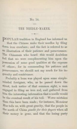 No. 14. The needle-maker