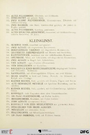 Kleinkunst (Nr. 356-431)