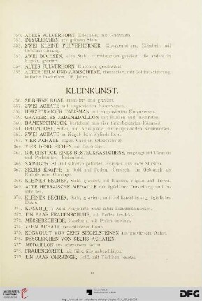 Kleinkunst (Nr. 356-431)