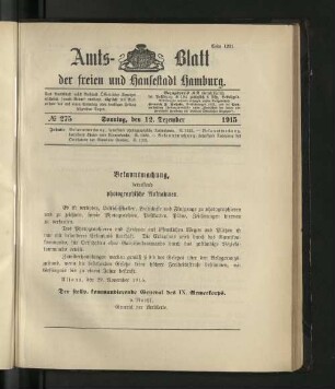 No. 275, 12. Dezember 1915