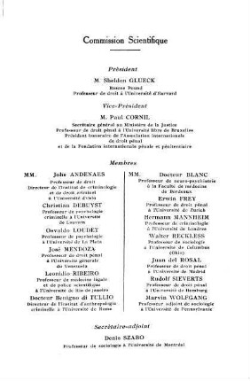 Commission Scientifique