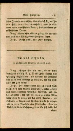 Eilftes Gespräch, in welchem vom Purgiren gehandelt wird