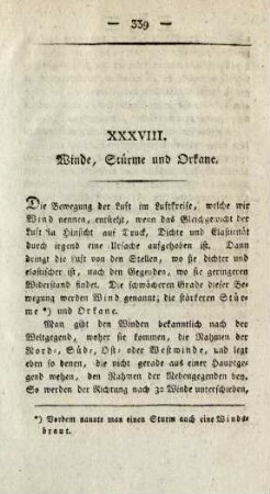 XXXVIII. Winde, Stürme und Orkane