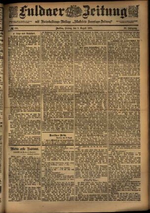 Ausgabe vom Freitag, den 09. August 1901.