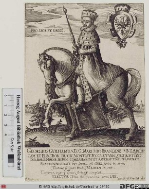 Bildnis Georg Wilhelm, Kurfürst von Brandenburg (reg. 1619-40)