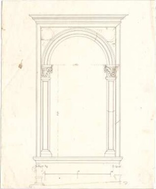 Stegmann, Carl von; Italien; Österreich; Bauaufnahmen, Ornamentstudien - Palazzo Corner-Spinelli in Venedig (Detail)