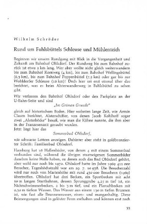 Rund um Fuhlsbüttels Schleuse und Mühlenteich