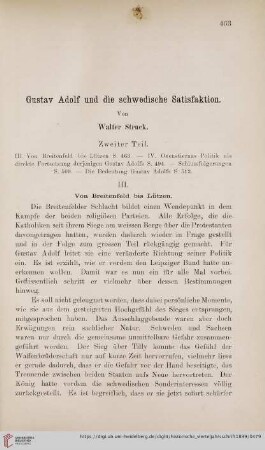 Gustav Adolf und die schwedische Satisfaktion