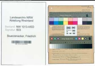 Entnazifizierung Friedrich Stuerzenacker , geb. 24.05.1913 (Volksschullehrer)
