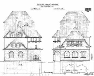 Sindelfingen: Ansicht Giebelseiten Empfangsgeb.