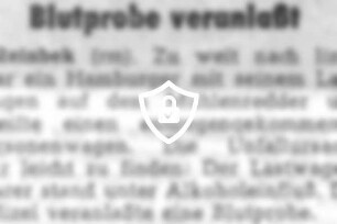 Blutprobe veranlaßt