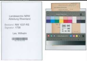 Entnazifizierung Wilhelm Lex , geb. 22.03.1896 (Bahnamtmann)