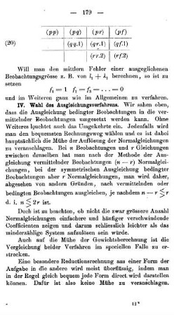 Soll nach vermittelnden oder bedingten Beobachtungen ausgeglichen werden?