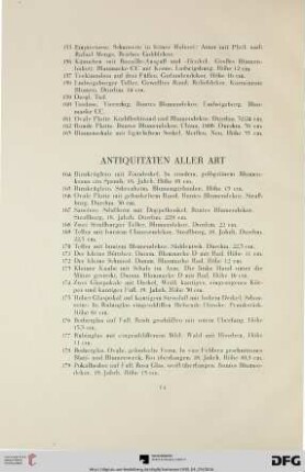 Antiquitäten aller Art (Nr. 164-197)