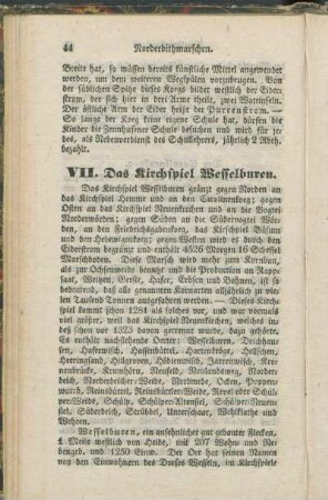 VII. Das Kirchspiel Wesselburen.