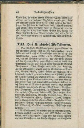 VII. Das Kirchspiel Wesselburen.