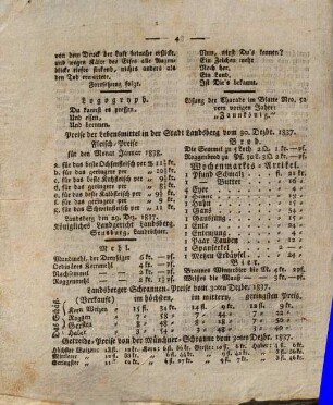 Landsberger Wochenblatt. 1838, 6. Jan. = St. 1