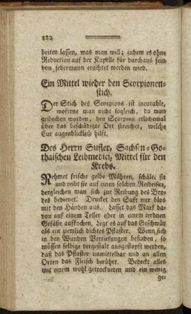 Des Herrn Sufler, Sachsen-Gothaischen Leibmedici, Mittel für den Krebs