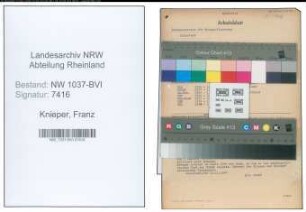 Entnazifizierung Franz Knieper , geb. 03.10.1896 (Lehrer)